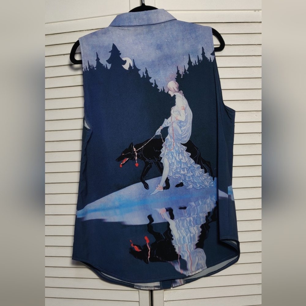 SOLD Blackmilk Queen of the Night Business Time Shirt - Picture 5 of 5